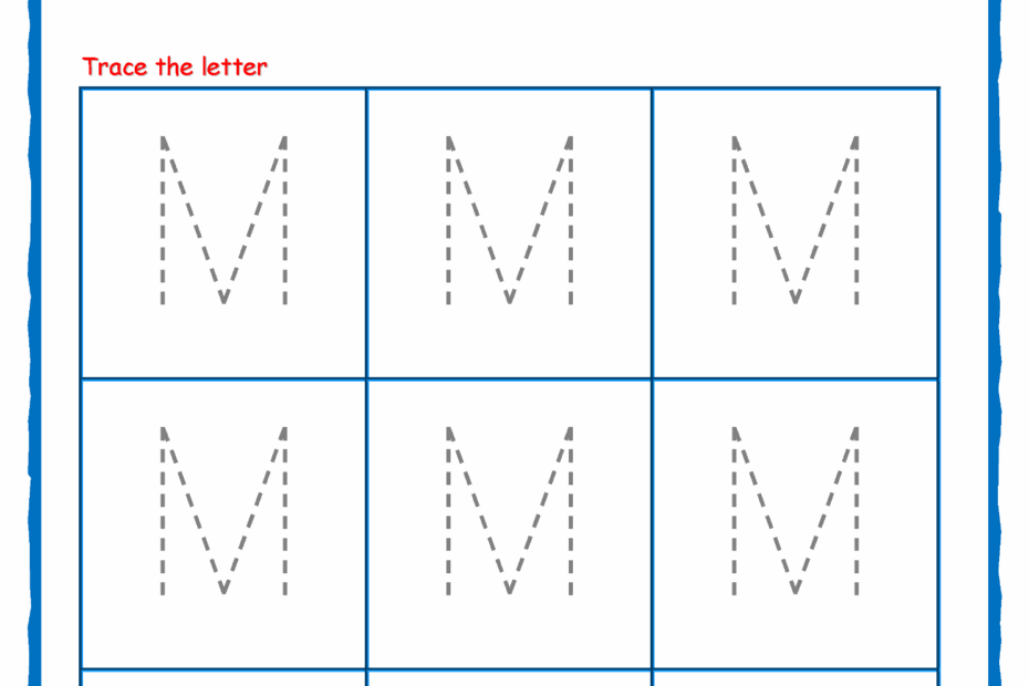 Capital Letter M Tracing Worksheets Letter Tracing Worksheets