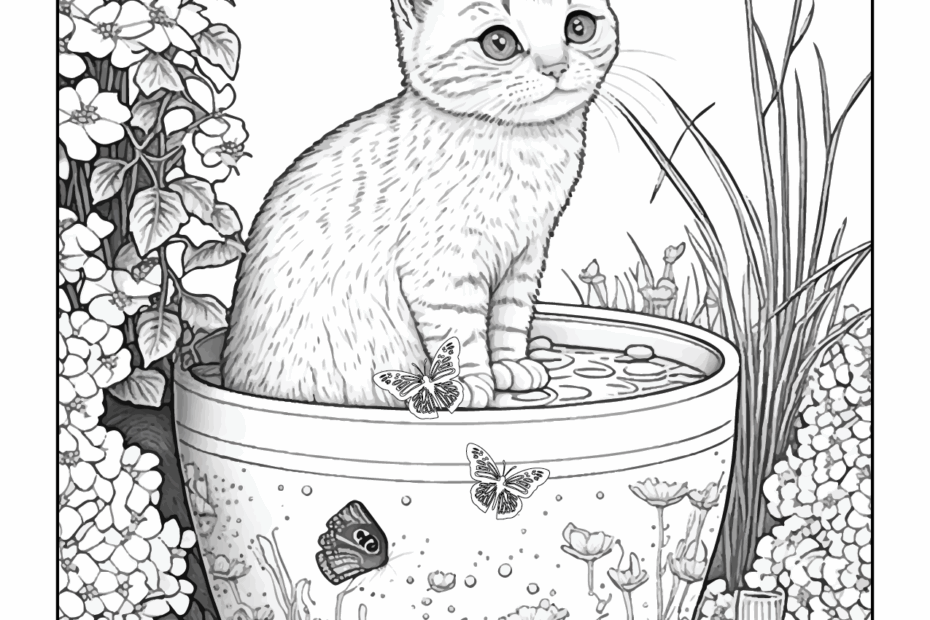 Cat Colouring Pages For Kids Printable Free Coloring Sheet Printables