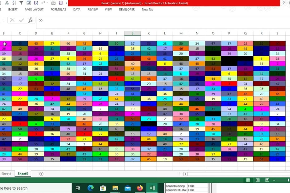 Cell Spa Color Chart