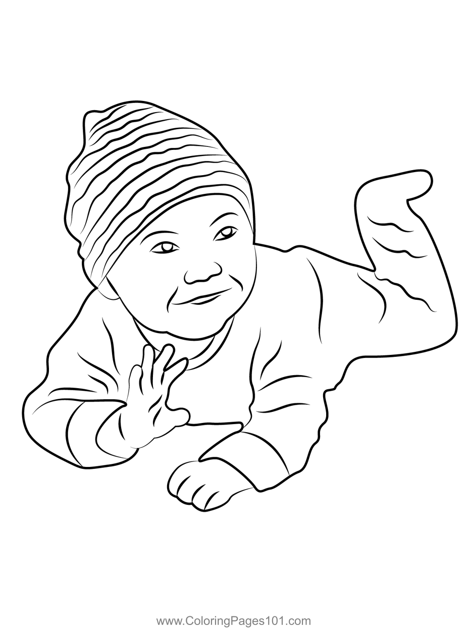 Cheerful Baby Coloring Page For Kids Free Babies Printable Coloring Cheerful Baby Coloring Page For Kids Free Babies Printable Coloring