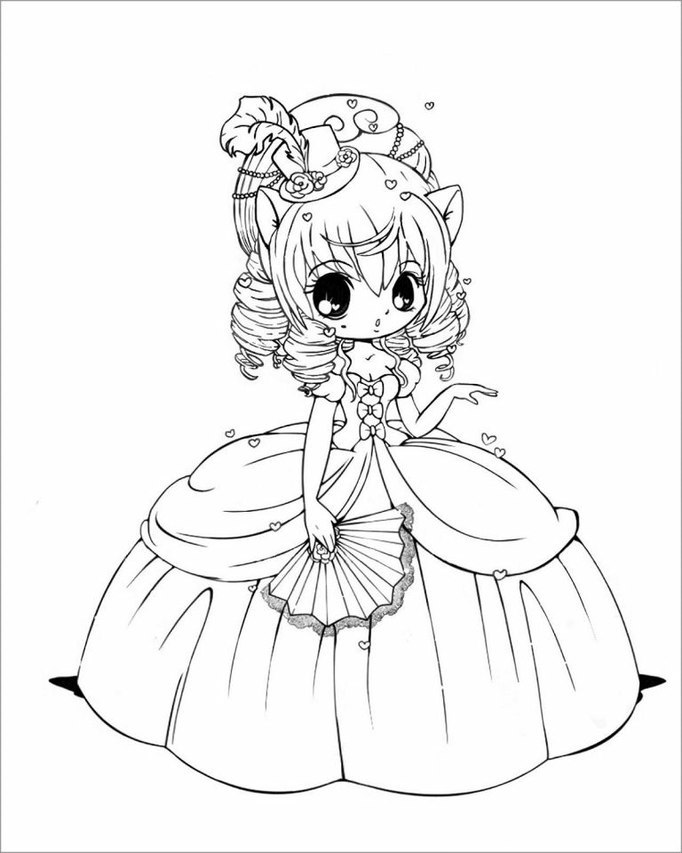 Chibi Cute Disney Princess Coloring Page ColoringBay Chibi Cute Disney Princess Coloring Page ColoringBay