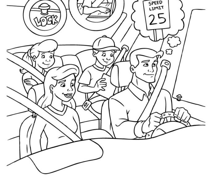 Child Safety Coloring Book 12 X 18