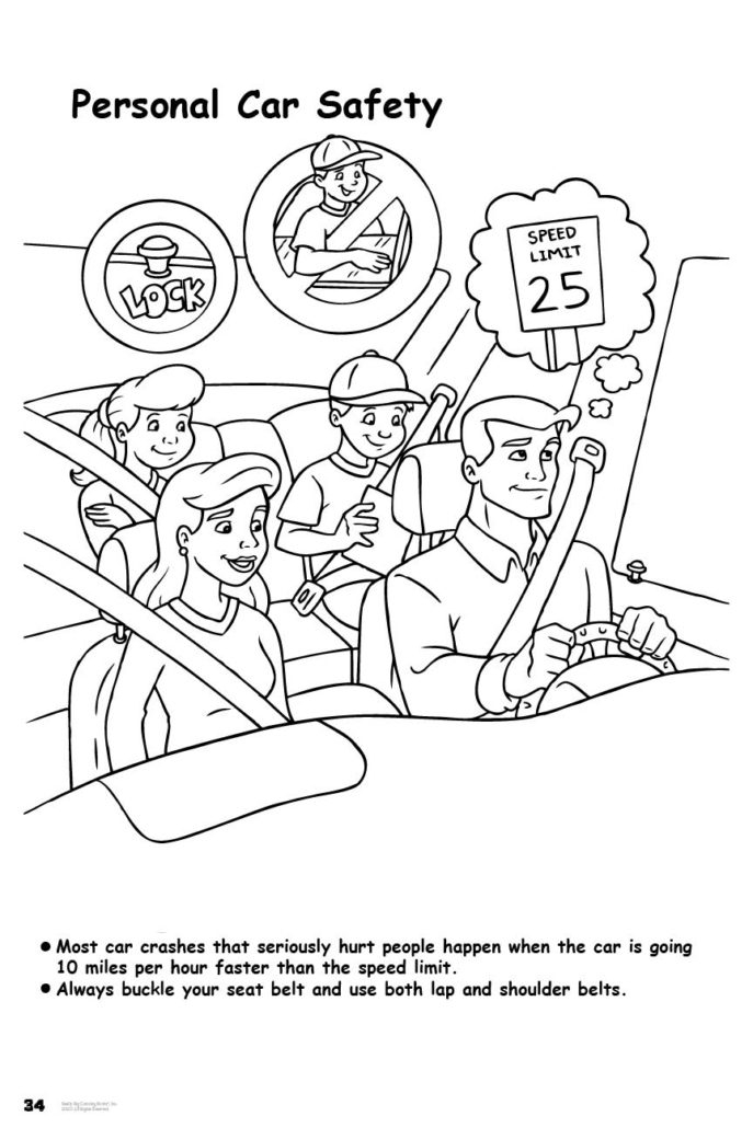 Child Safety Coloring Book 12 X 18 Child Safety Coloring Book 12 X 18