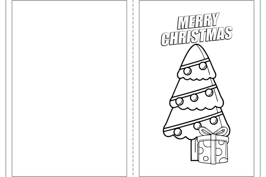 Christmas Cards You Can Color 10 Free PDF Printables Printablee
