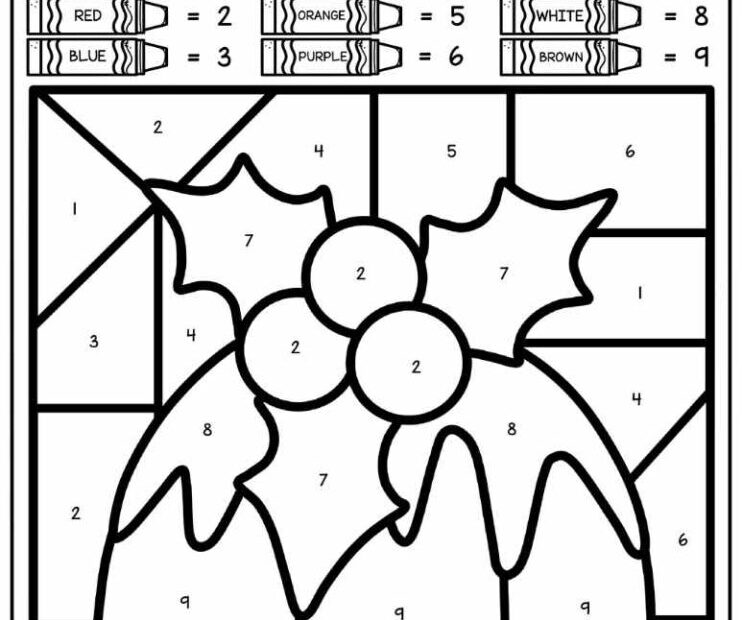 Christmas Color By Number Printables