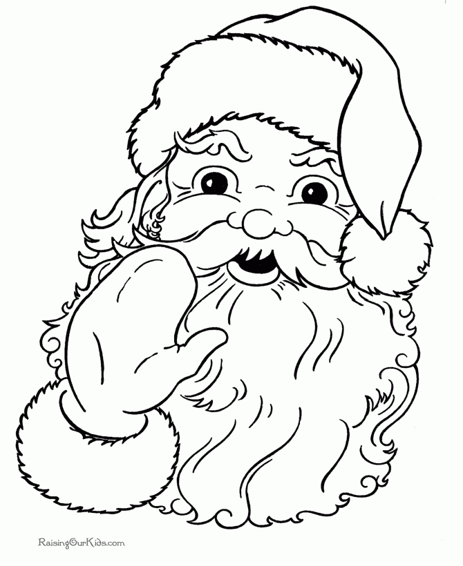Christmas Coloring Sheets Of Santa Claus Christmas Coloring Sheets Of Santa Claus