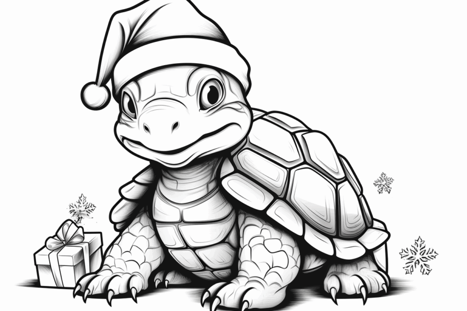 Christmas Turtle Coloring Pages Top 3 Free Printable Designs