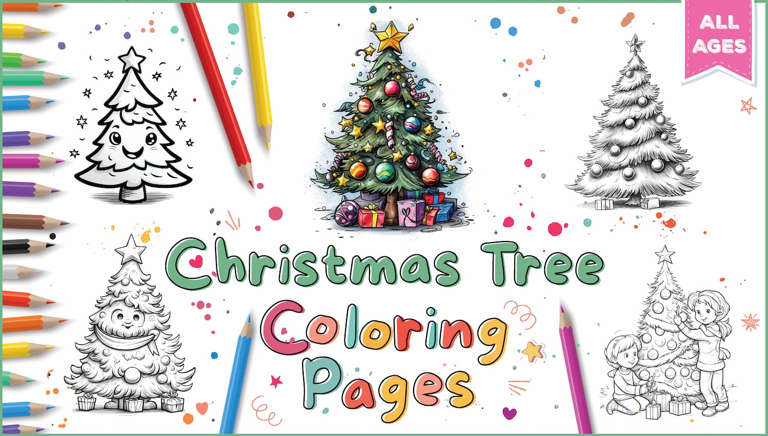 Chritmas Tree Coloring Pages Chritmas Tree Coloring Pages
