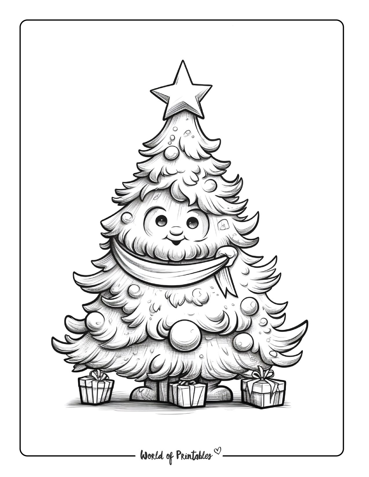 Chritmas Tree Coloring Pages Chritmas Tree Coloring Pages