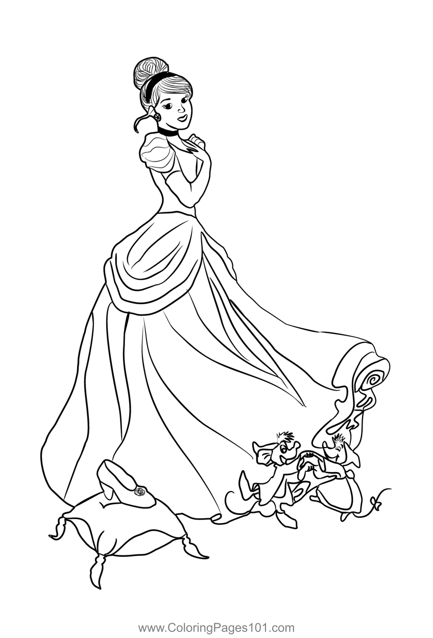 Cinderella 4 Coloring Page For Kids Free Cinderella Printable Cinderella 4 Coloring Page For Kids Free Cinderella Printable