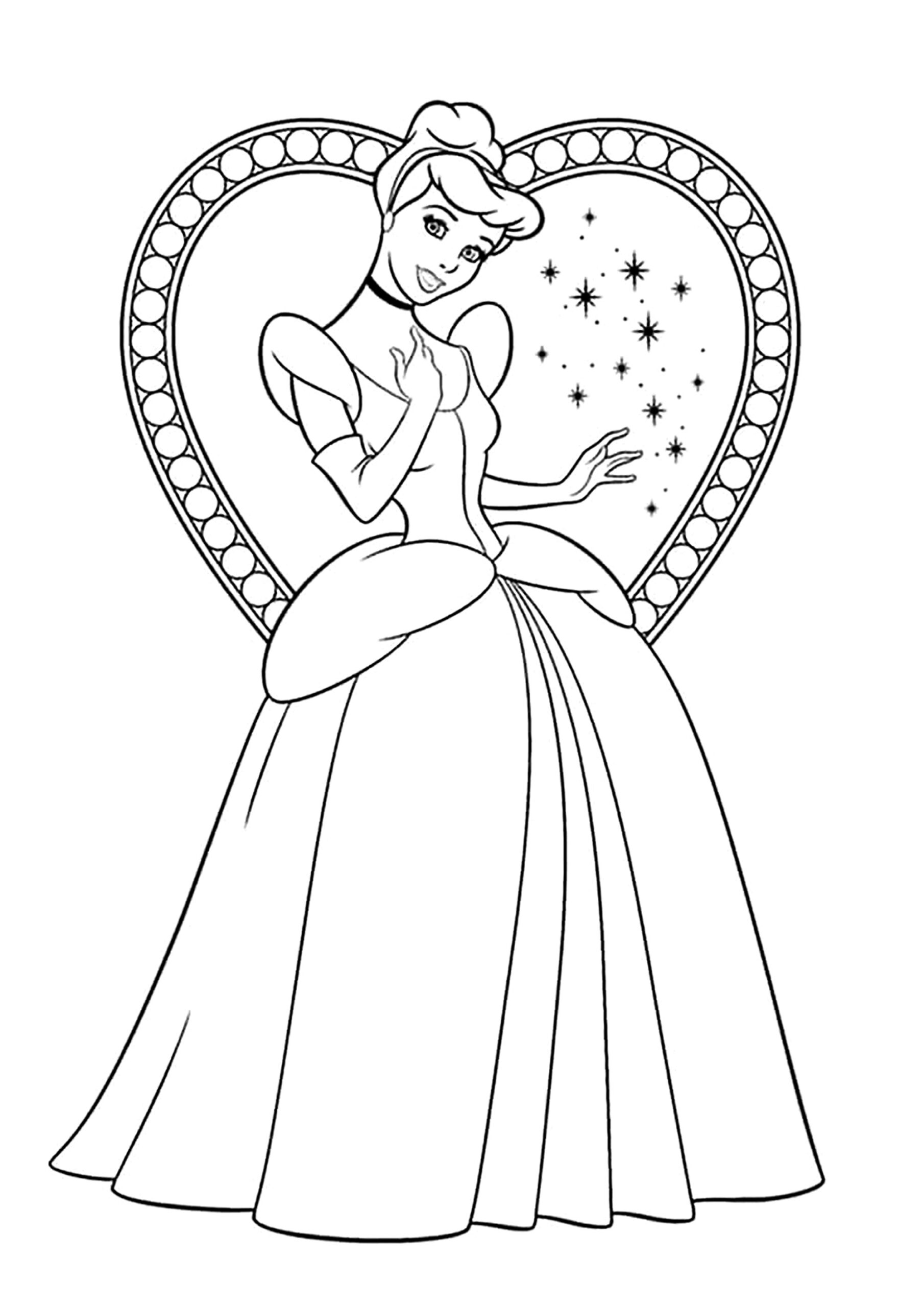 Cinderella Simple Coloring Page Cinderella Coloring Pages Page Page 