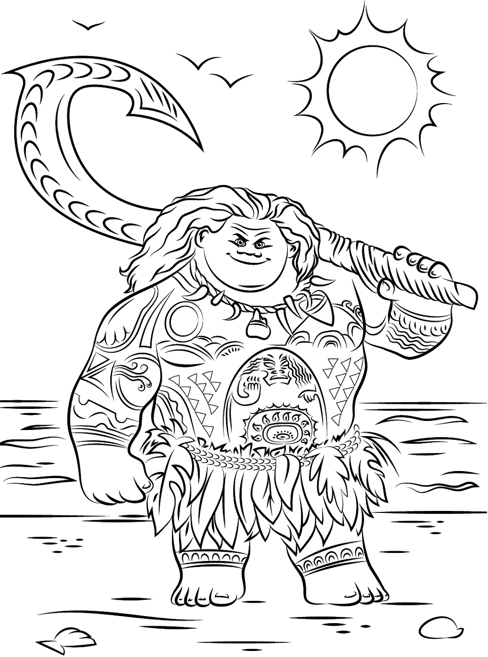 Collection Of Maui Coloring Pages Free Printable Collection Of Maui Coloring Pages Free Printable