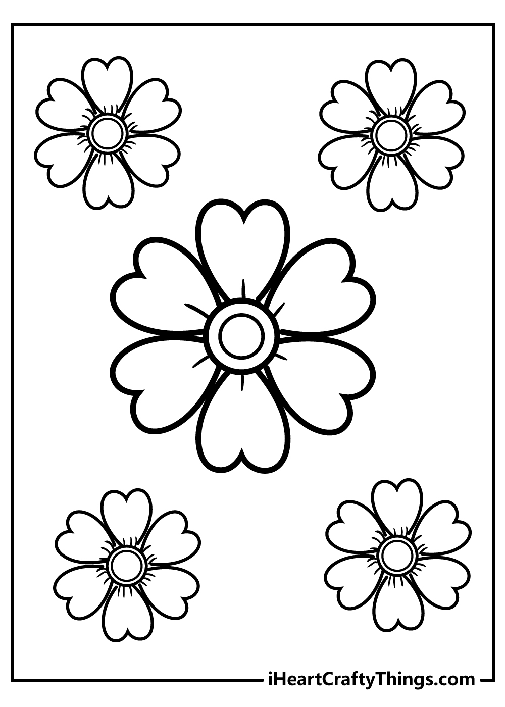 Collection Of Simple Flower Coloring Pages Free Printable Collection Of Simple Flower Coloring Pages Free Printable