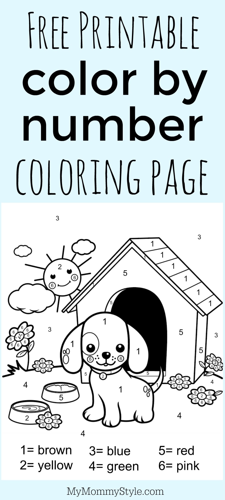 Color By Number Coloring Page Free Printable My Mommy Style Color By Number Coloring Page Free Printable My Mommy Style