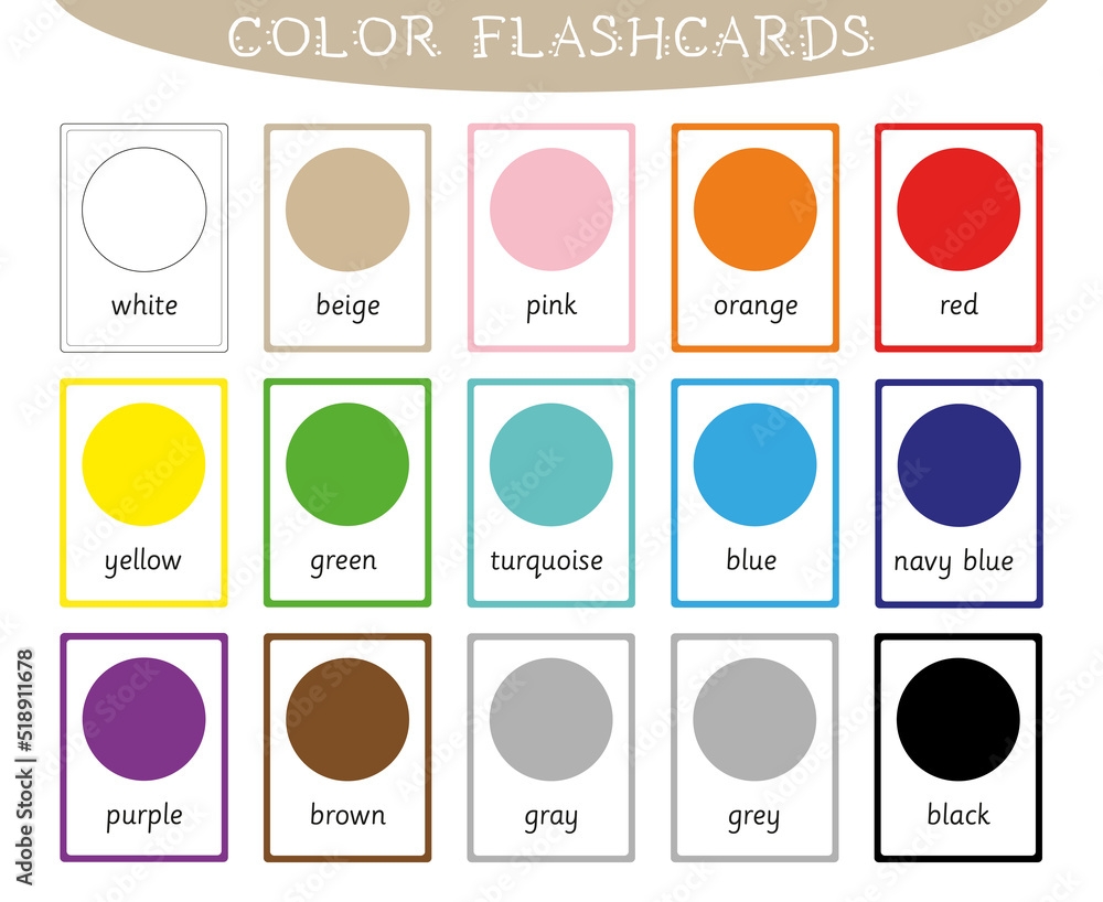 Color Flashcards For Kids Flash Cards For Preschool Kindergarten Color Flashcards For Kids Flash Cards For Preschool Kindergarten