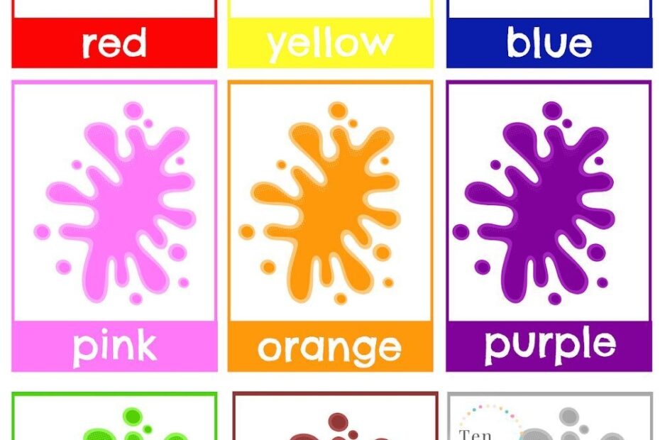 Color Flashcards Printable Printable New Year Banners