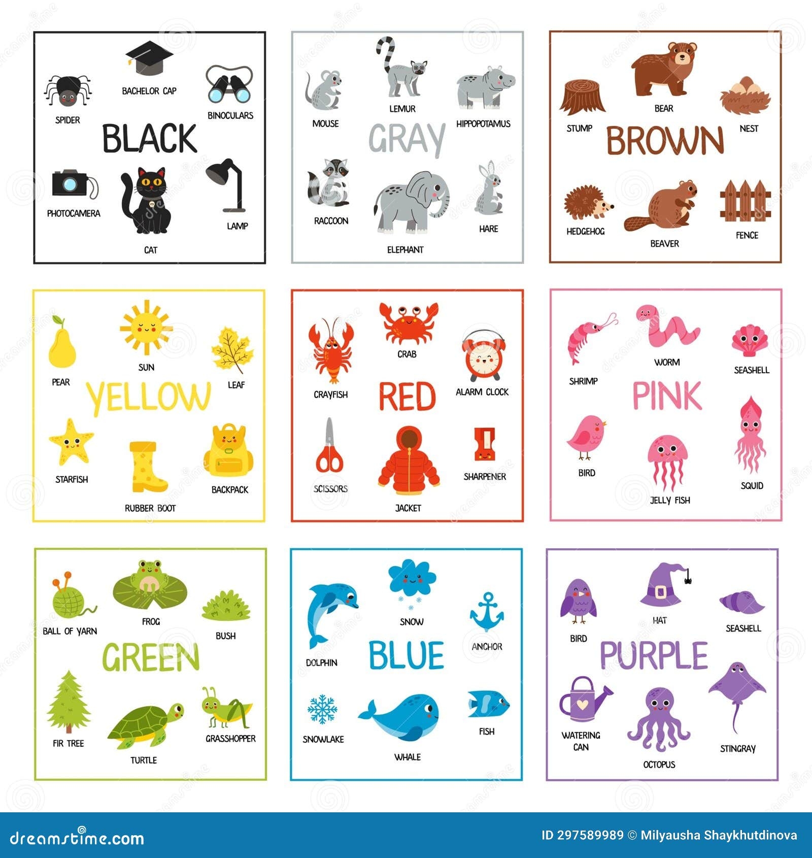flashcards for color names