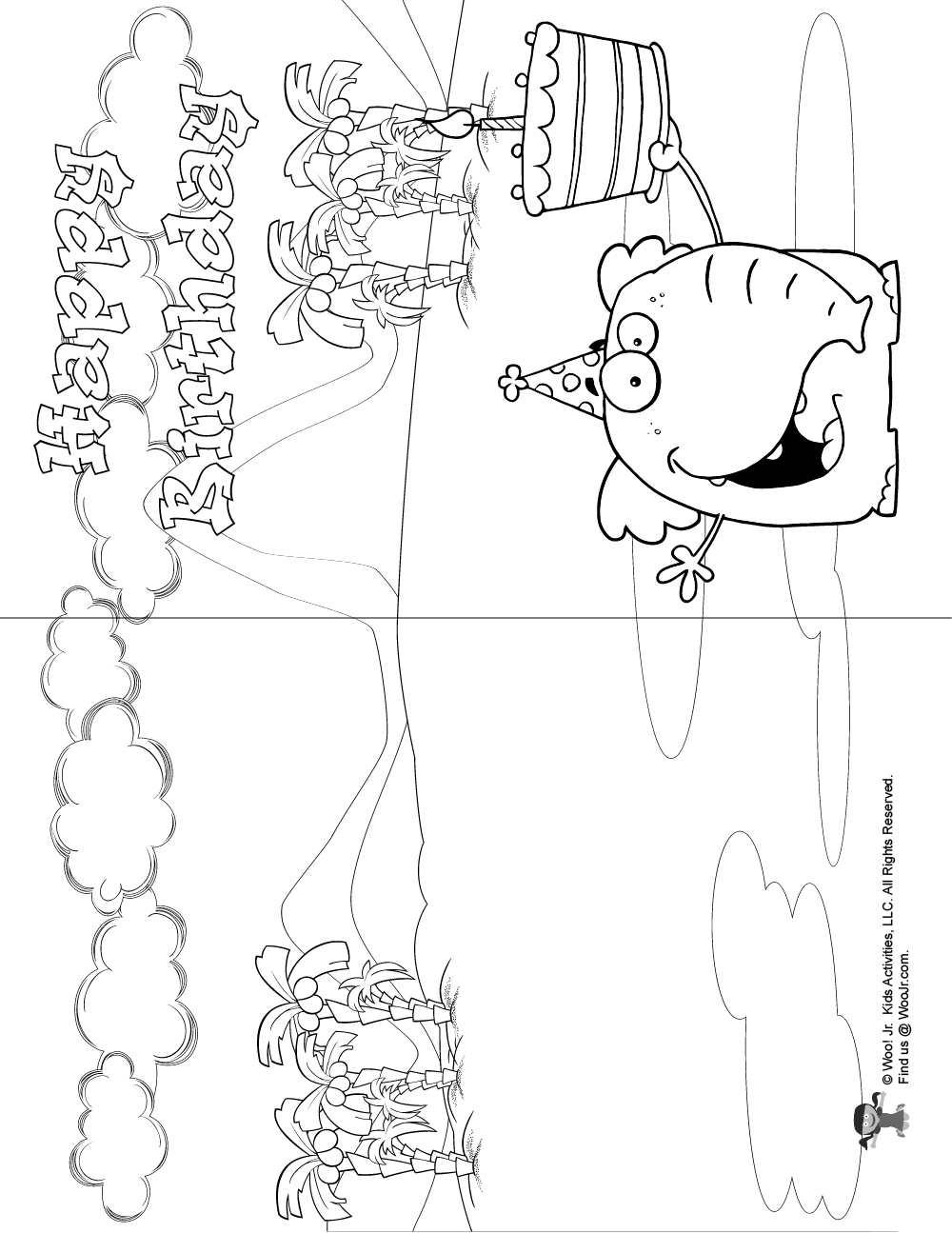 Colorable Happy Birthday Card For Kids Woo Jr Kids Activities Colorable Happy Birthday Card For Kids Woo Jr Kids Activities