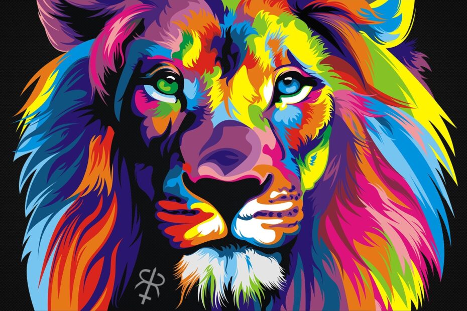 Colorful Animals Lion Wallpapers HD Desktop And Mobile Backgrounds