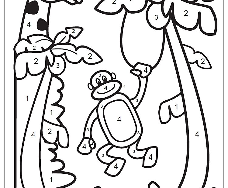Coloring Book Color By Number Animal Free Printable