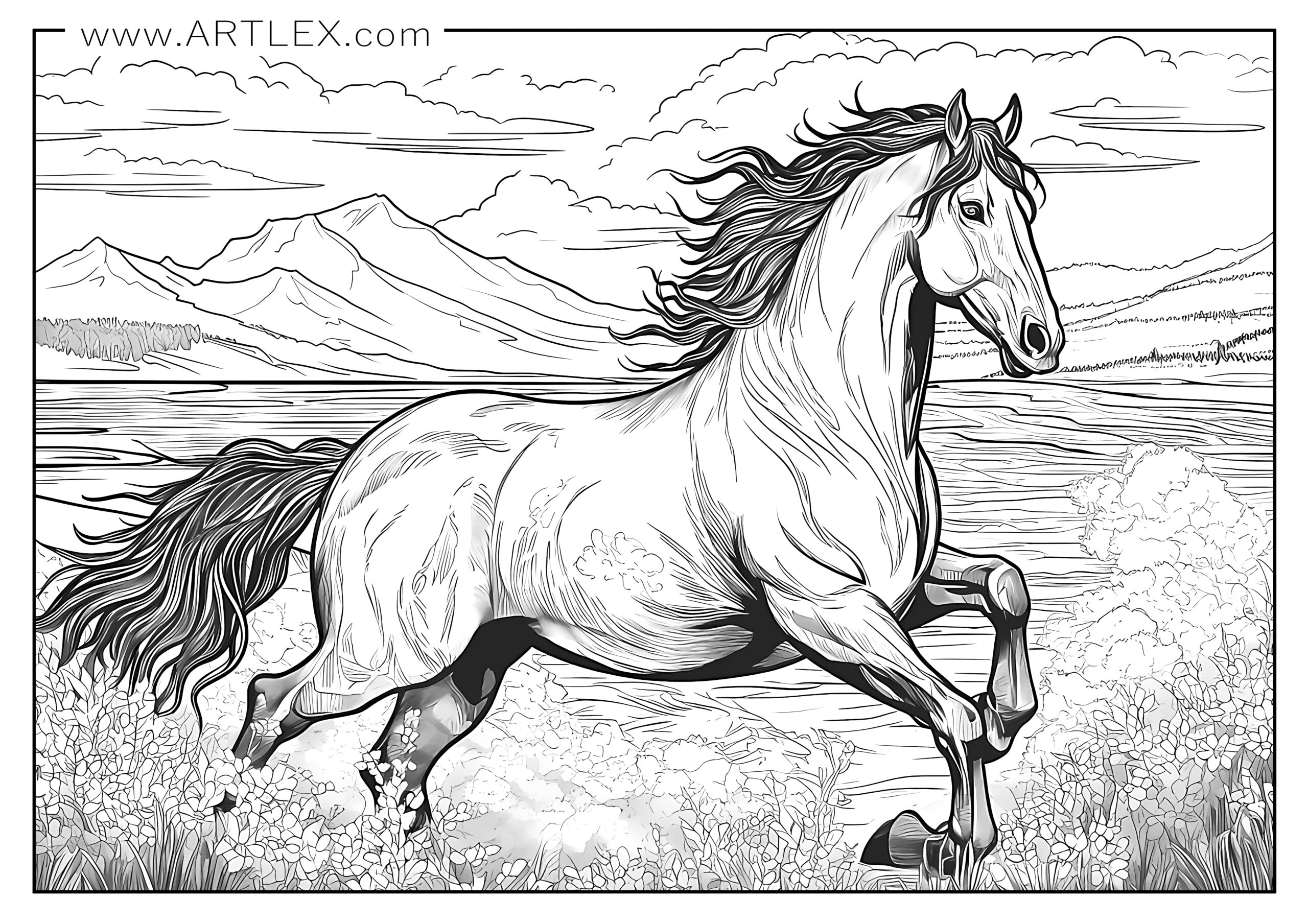 Coloring Horses Printable Prntbl concejomunicipaldechinu gov co Coloring Horses Printable Prntbl concejomunicipaldechinu gov co