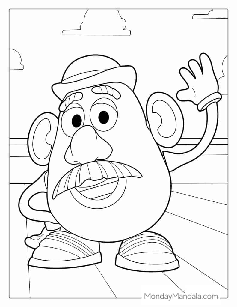 Coloring Mrs Potato Head Pages Toy Story Ready For Download Coloring Mrs Potato Head Pages Toy Story Ready For Download