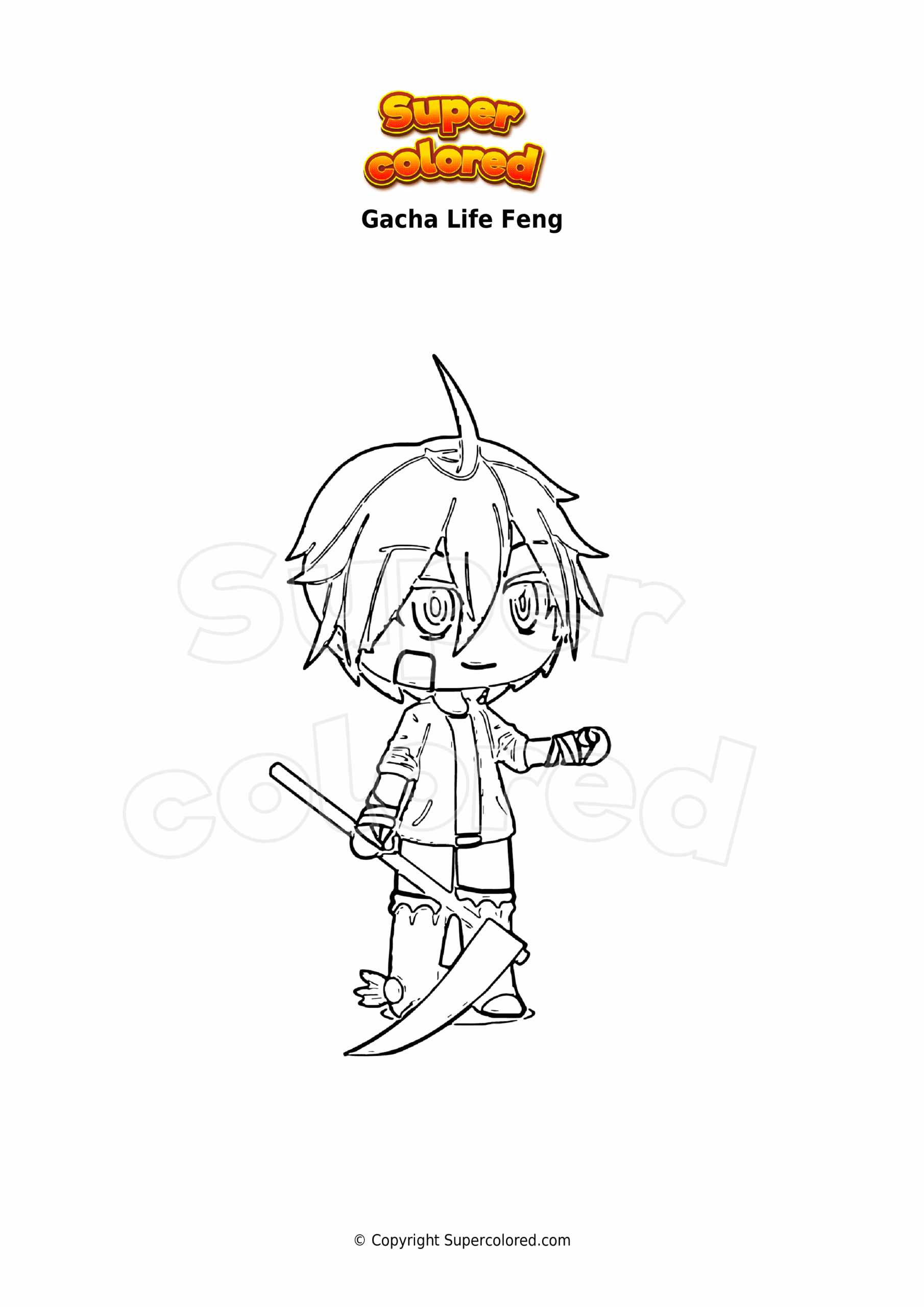 Coloring Page Genshin Impact Mona Supercolored
