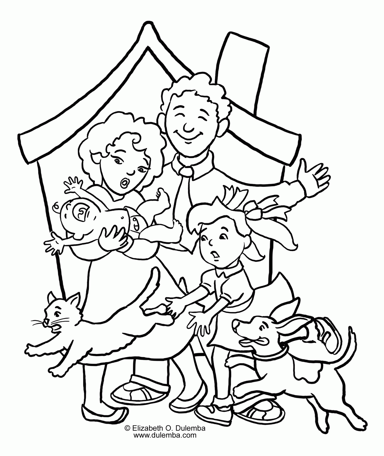 Coloring Page Of A Family Coloring Home Coloring Page Of A Family Coloring Home