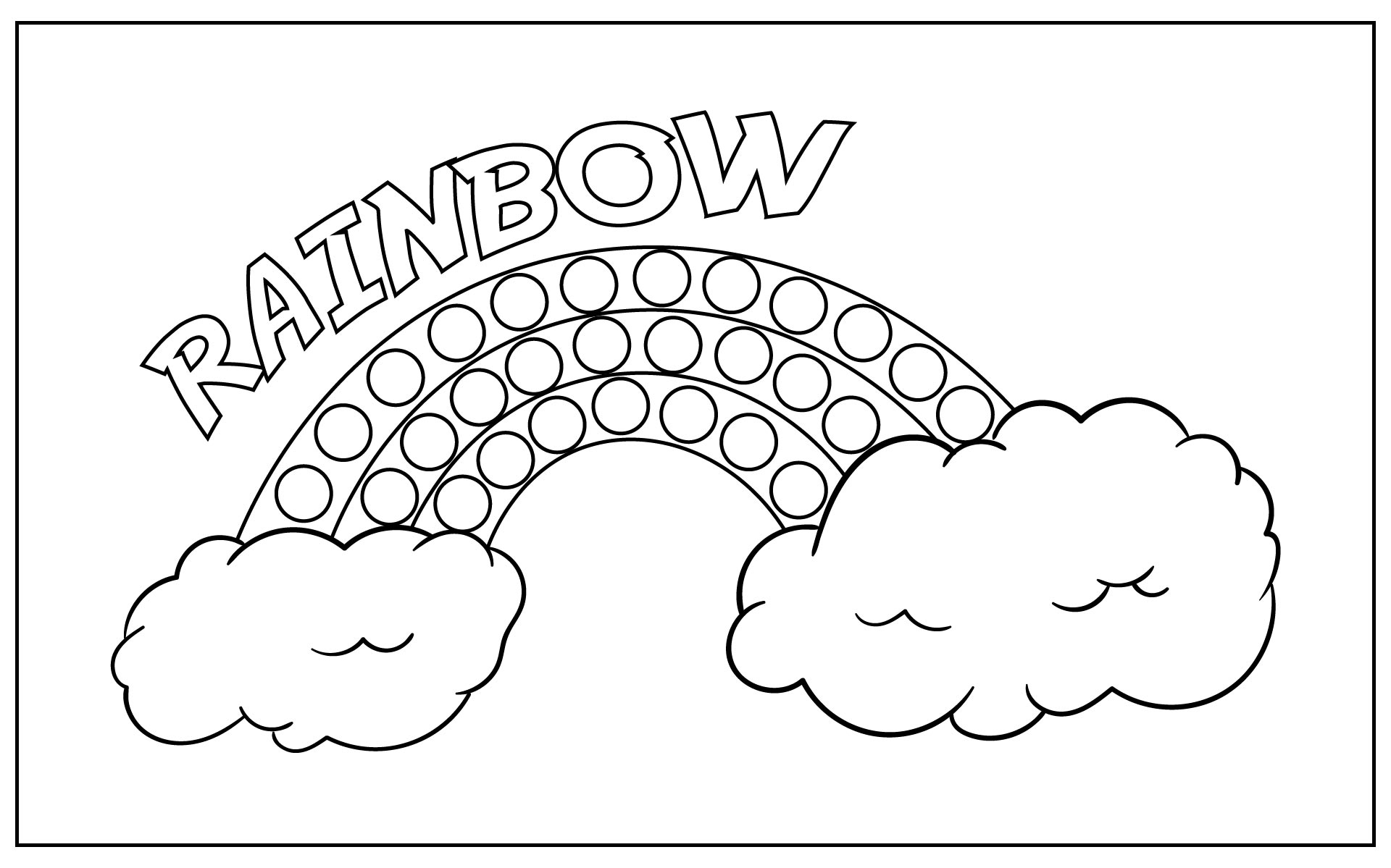 Coloring Page Rainbow Naorai Shop