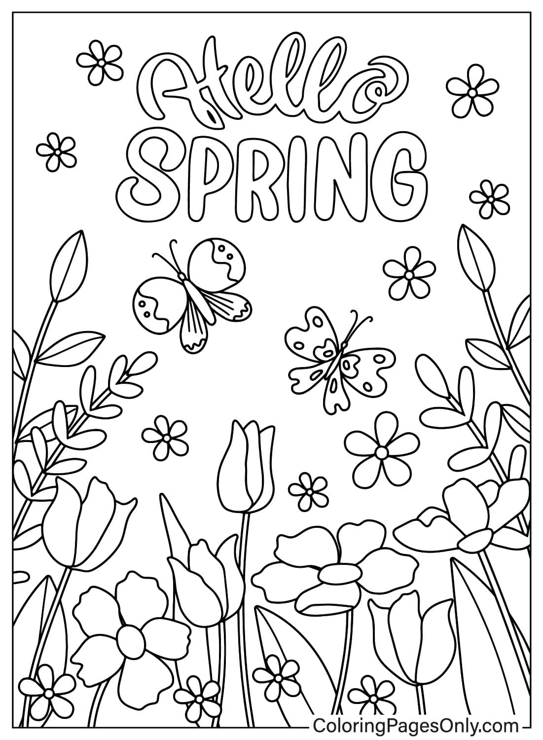 Coloring Page Spring Free Printable Coloring Pages