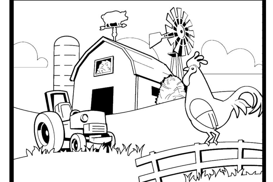 Coloring Pages Farming Scenes Coloring Home