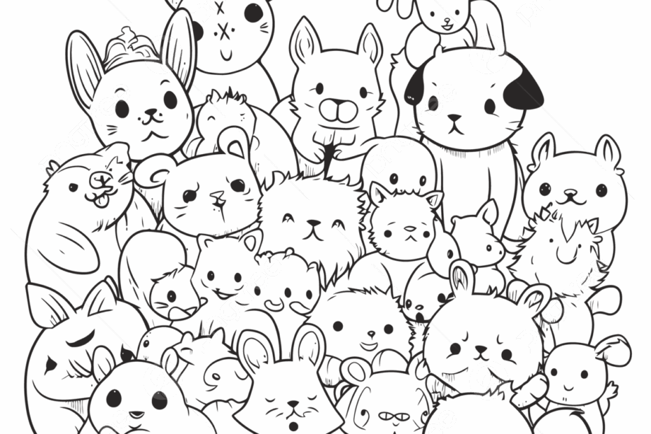 Coloring Pages Printable Animals Cute Coloring Cute Animals Pages