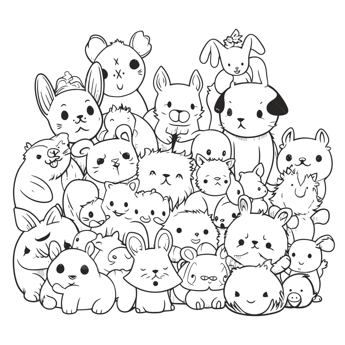 Coloring Pages Printable Animals Cute Coloring Cute Animals Pages Coloring Pages Printable Animals Cute Coloring Cute Animals Pages