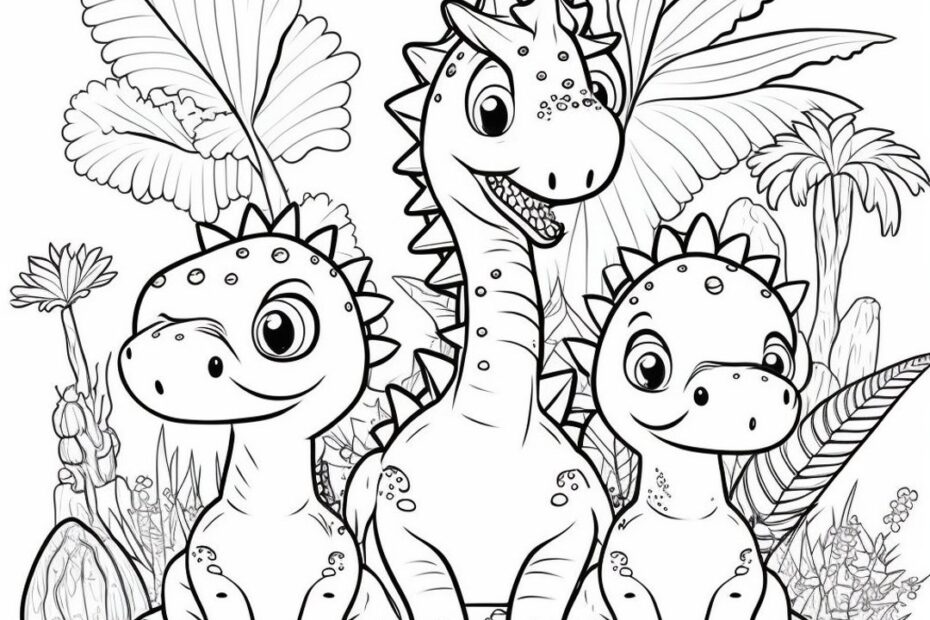 Coloring Pages Printable Dinosaur NBKomputer