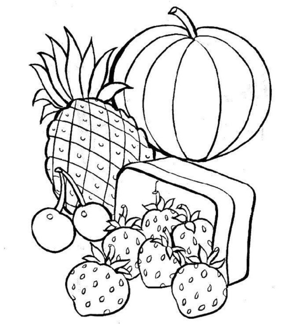 Coloring Pages Printable Food Coloring Pages Printable Food