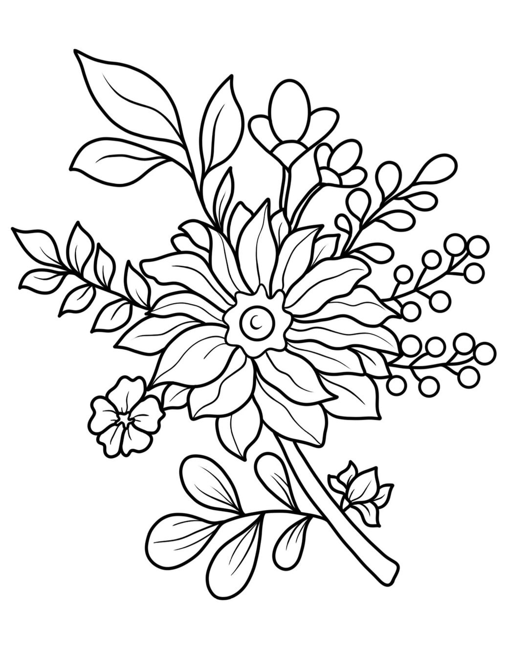 Coloring Sheets FLOWERS Etsy Coloring Sheets FLOWERS Etsy