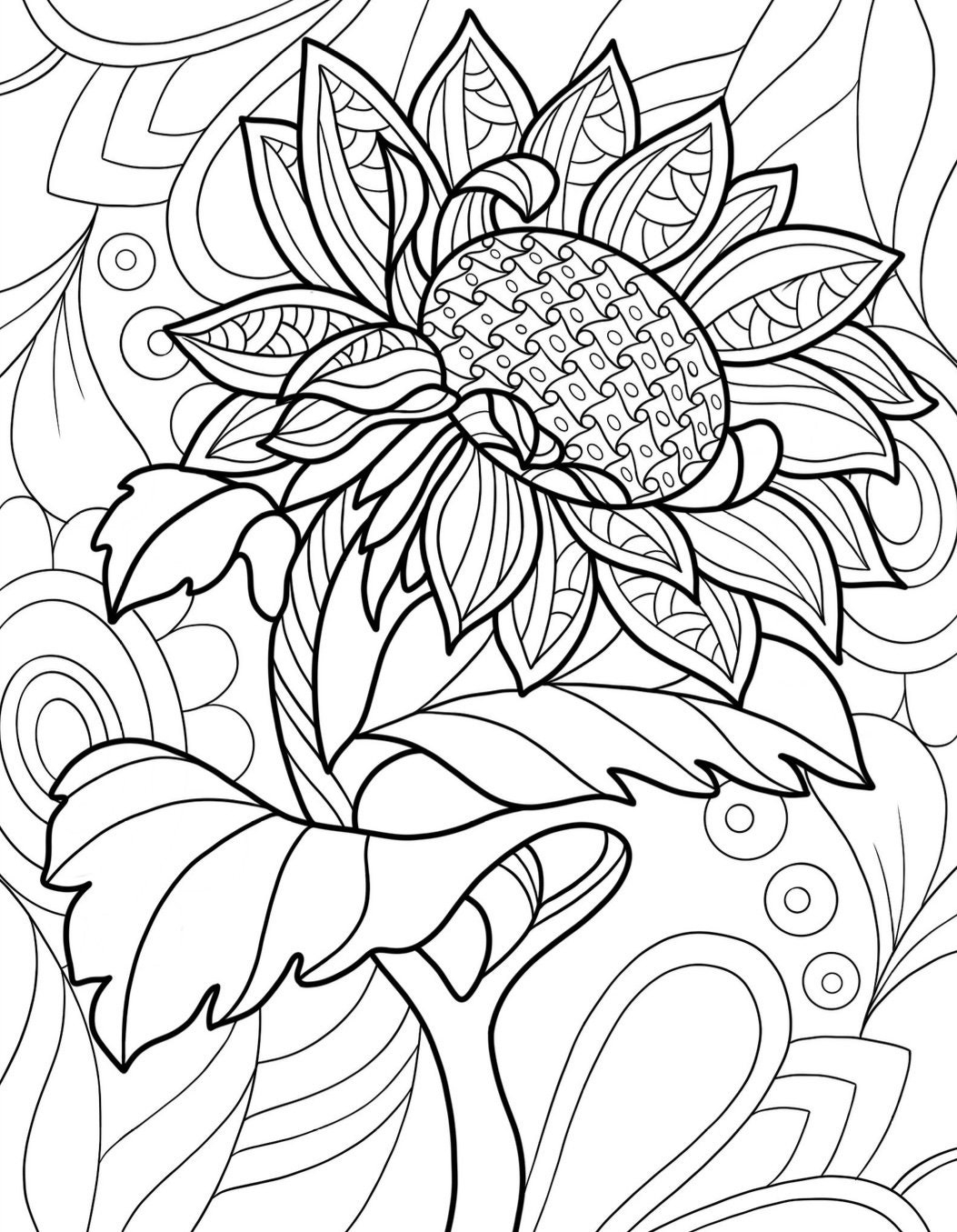Coloring Sheets FLOWERS Etsy Coloring Sheets FLOWERS Etsy