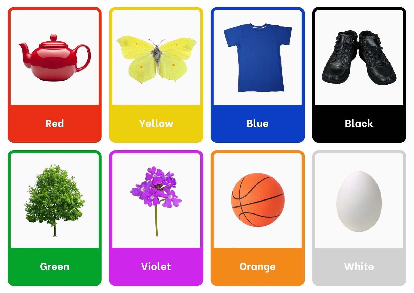 colors flashcards printable colors flashcards printable