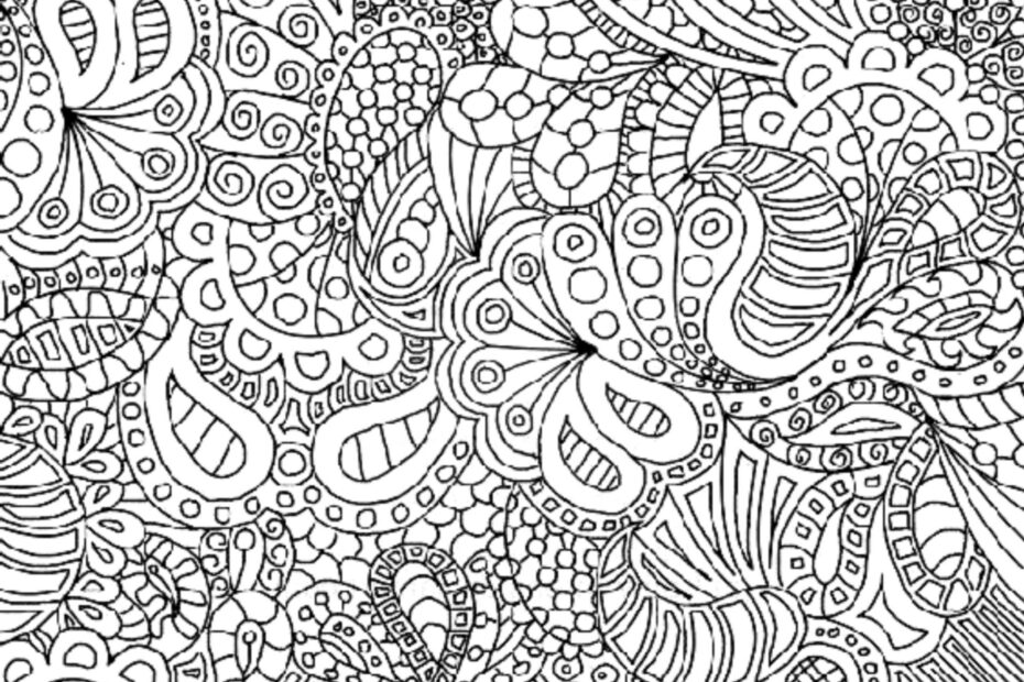 Complex Flower Coloring Pages Coloring Home
