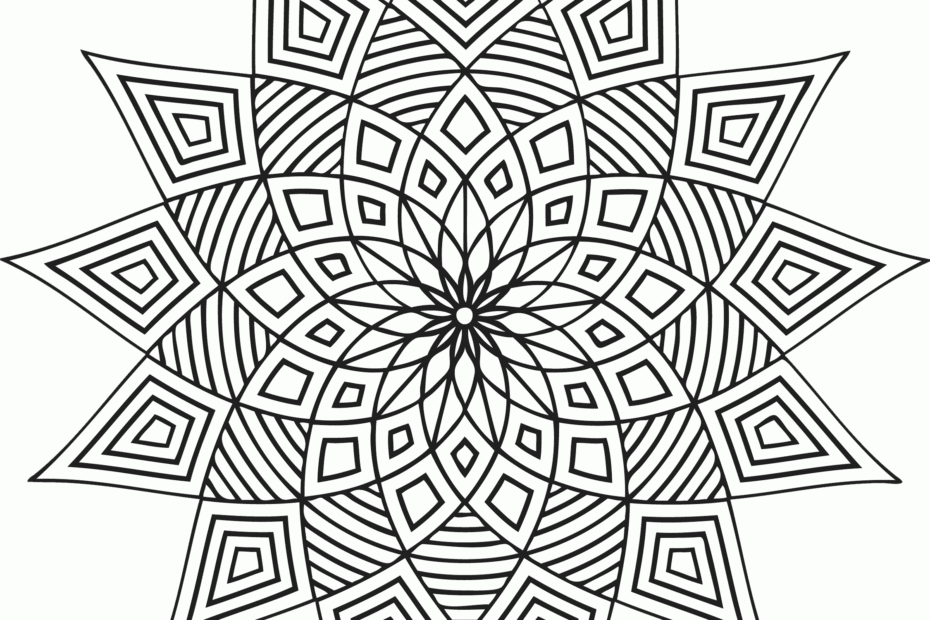 Complex Geometric Coloring Pages Coloring Home
