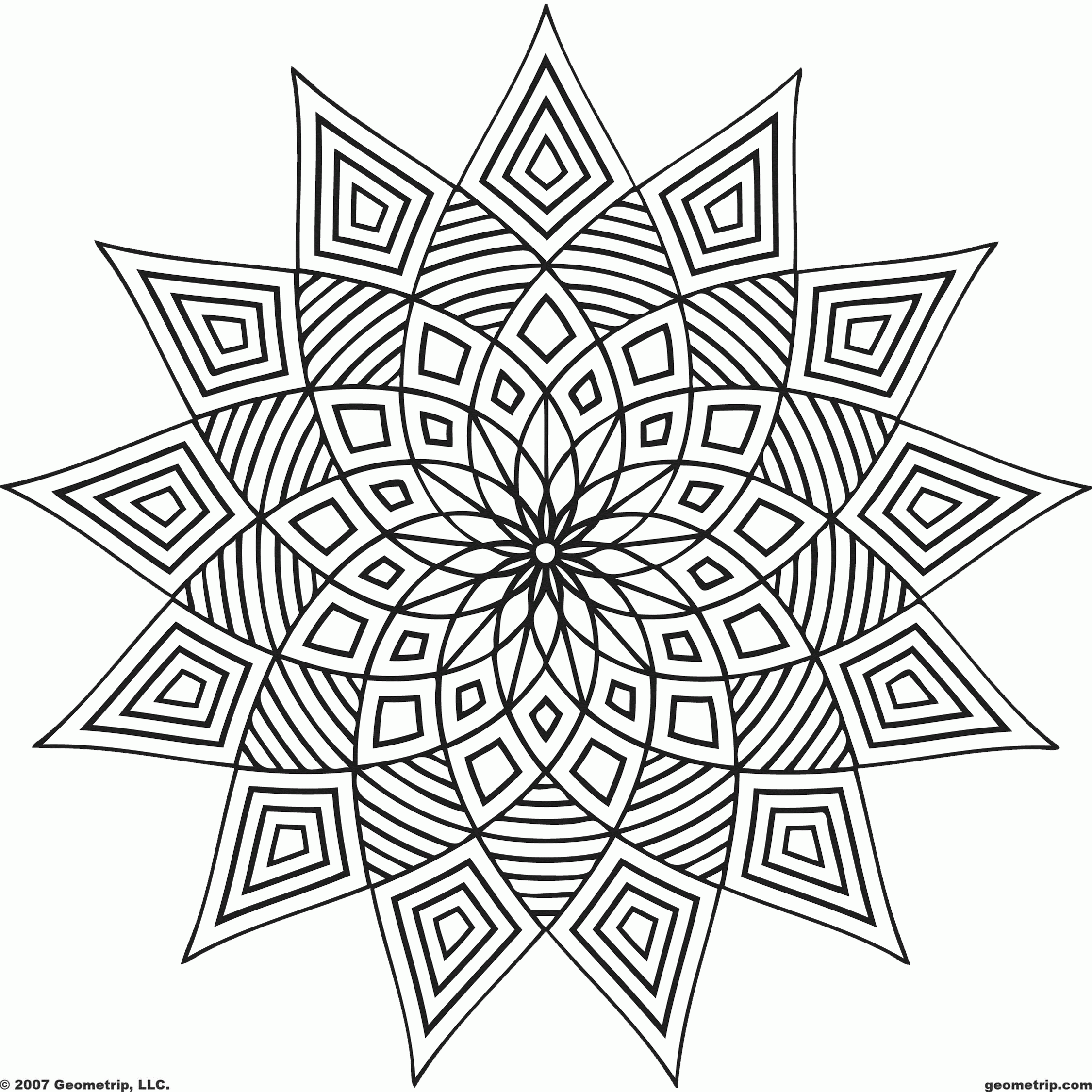 Complex Geometric Coloring Pages Coloring Home Complex Geometric Coloring Pages Coloring Home