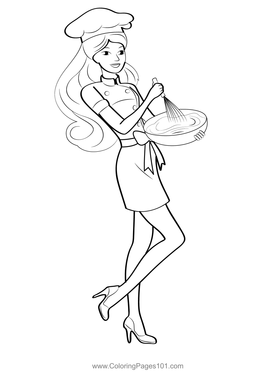 Cooking Barbie Coloring Page For Kids Free Barbie Printable Coloring Cooking Barbie Coloring Page For Kids Free Barbie Printable Coloring