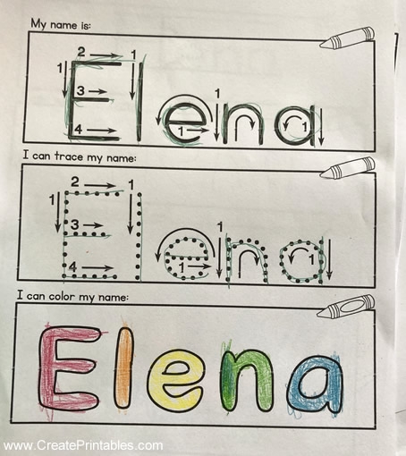 CreatePrintables Name Tracing Practice Worksheets Library CreatePrintables Name Tracing Practice Worksheets Library