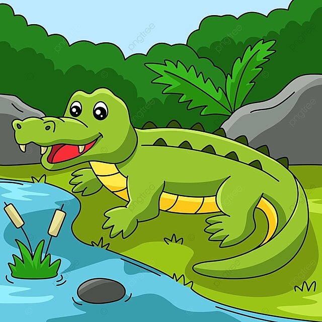 Crocodile Cartoon Colored Animal Illustration Colour Colored Zoo Vector Crocodile Cartoon Colored Animal Illustration Colour Colored Zoo Vector