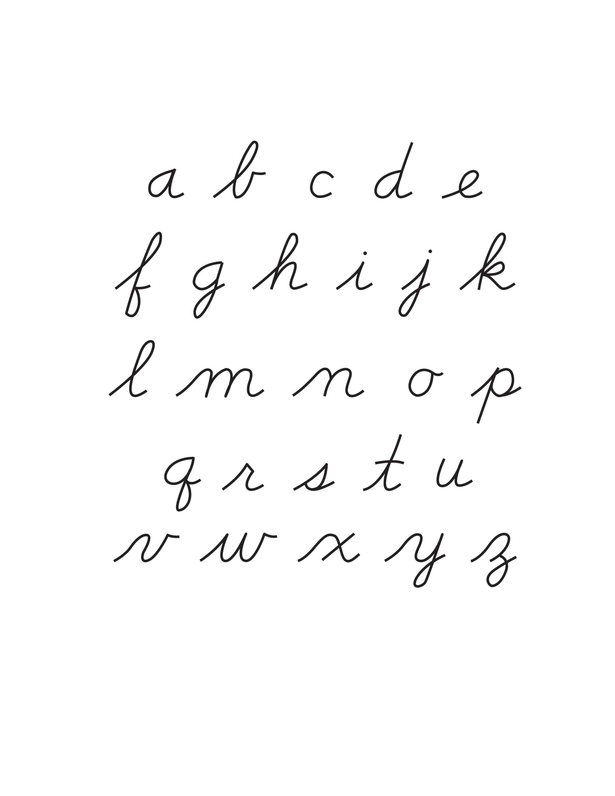 free printable cursive writing alphabet free printable cursive writing alphabet