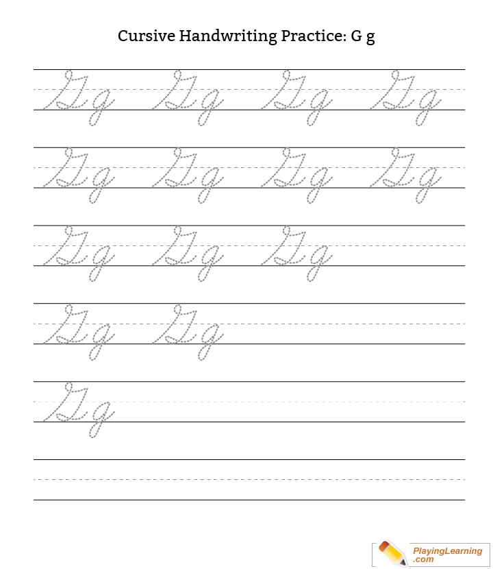 Cursive Handwriting Practice Letter G Free Cursive Handwriting Cursive Handwriting Practice Letter G Free Cursive Handwriting