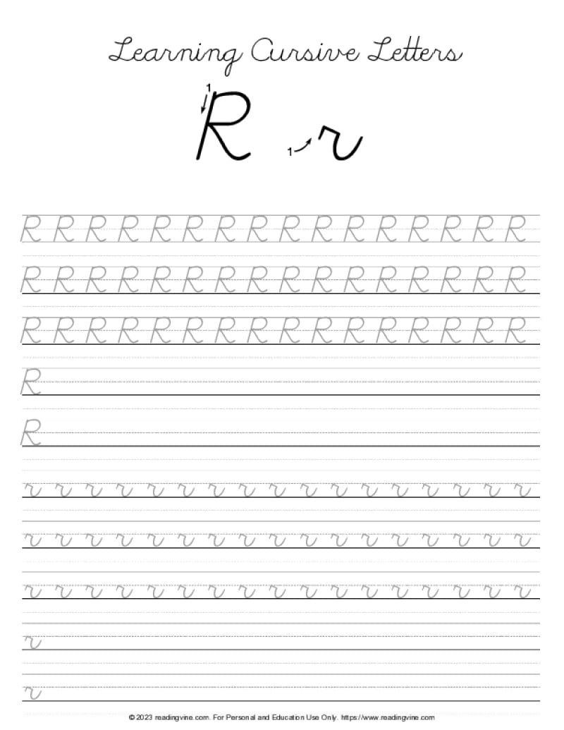 Cursive Writing Letter R ReadingVine Cursive Writing Letter R ReadingVine