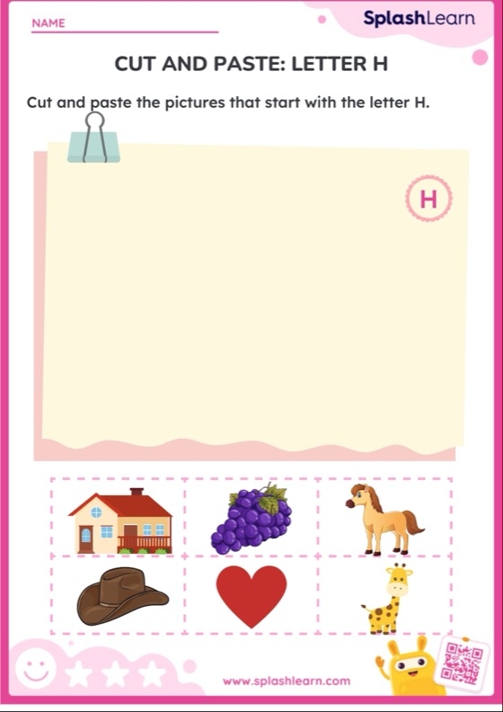 Cut And Paste Letter H Printable ELA Worksheet Worksheets Library Cut And Paste Letter H Printable ELA Worksheet Worksheets Library