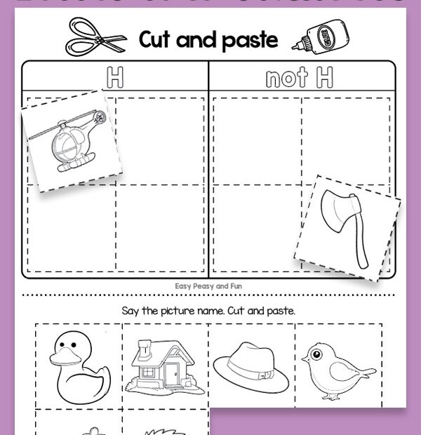 Cut And Paste Letter H Worksheets Easy Peasy And Fun Membership
