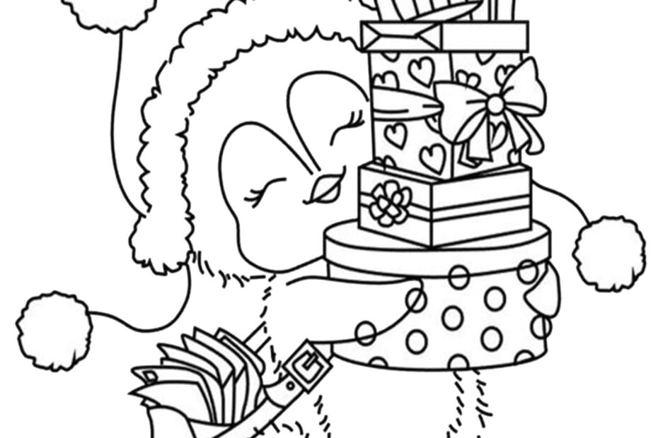 Cute Christmas Animals Coloring Pages Free Download Goodimg co